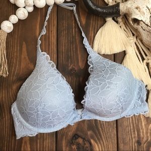 Aerie |‎ Crochet Lace Halter Padded Bralette